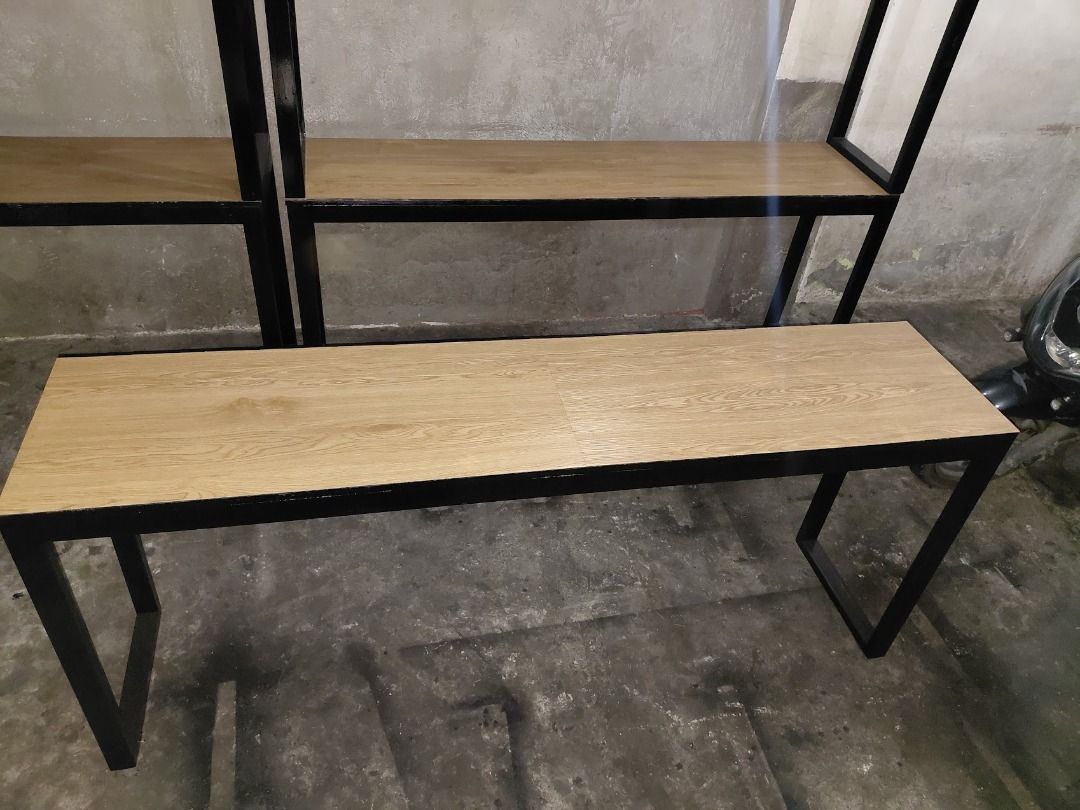 Heavy-Duty Long Side Dining Table 180x40x75cm – Refurbished (Category: Tables & Sets) located in Binan City. Submitted by tehcsupprt (Listing ID 1458691731, Image 3). Description: 🪑 HEAVY-DUTY MULTIPURPOSE LONG SIDE DINING TABLE ✨ Refurbished 💰 ₱2,900 — Negotiable 📍 Biñan, Laguna 📦 2 PCS AVAILABLE Space-saving side dining table designed to be placed against a wall. Suitable for cafés, coffee shops, milk tea shops, burger shops, paresan, karin