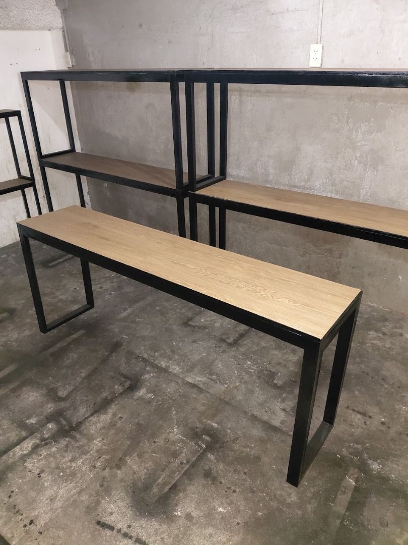 Heavy-Duty Long Side Dining Table 180x40x75cm – Refurbished (Category: Tables & Sets) located in Binan City. Submitted by tehcsupprt (Listing ID 1458691731, Image 2). Description: 🪑 HEAVY-DUTY MULTIPURPOSE LONG SIDE DINING TABLE ✨ Refurbished 💰 ₱2,900 — Negotiable 📍 Biñan, Laguna 📦 2 PCS AVAILABLE Space-saving side dining table designed to be placed against a wall. Suitable for cafés, coffee shops, milk tea shops, burger shops, paresan, karin
