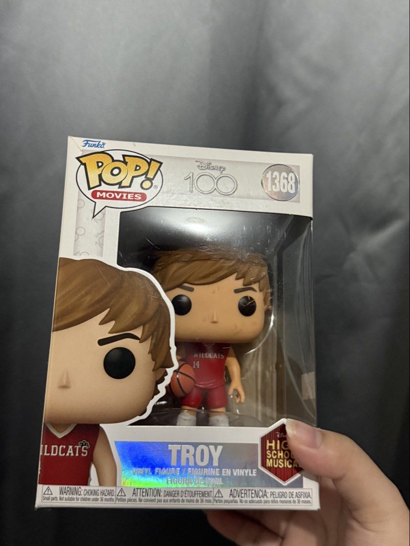 HSM Troy Funko Pop (Category: Designer & Blind Box Toys) located in Binan City. Submitted by eeaiaa (Listing ID 1458837212, Image 1). Description: MOP: Gcash/Bank Transfer MOD: Lalamove/J&T Minor flaws on the back ₱100 - BOSS Protector Dm for inquiries.