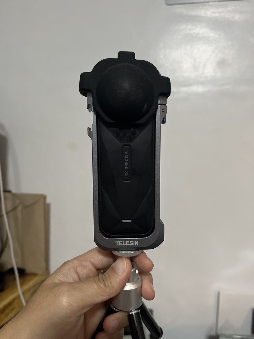 Insta360 x5 (Category: Video Cameras) located in Muntinlupa City. Submitted by zealdolphin.923128 (Listing ID 1458809173, Image 1). Description: Insta360 x5 bought in bundled for 40k last March, used twice palang. On March, trip to Hk and last July ,trip to Cebu Rfs: di na ginagamit. Tamad mag edit ng photos. Haha. Accessories included. Floating grip, chest mount, metal rib cage.