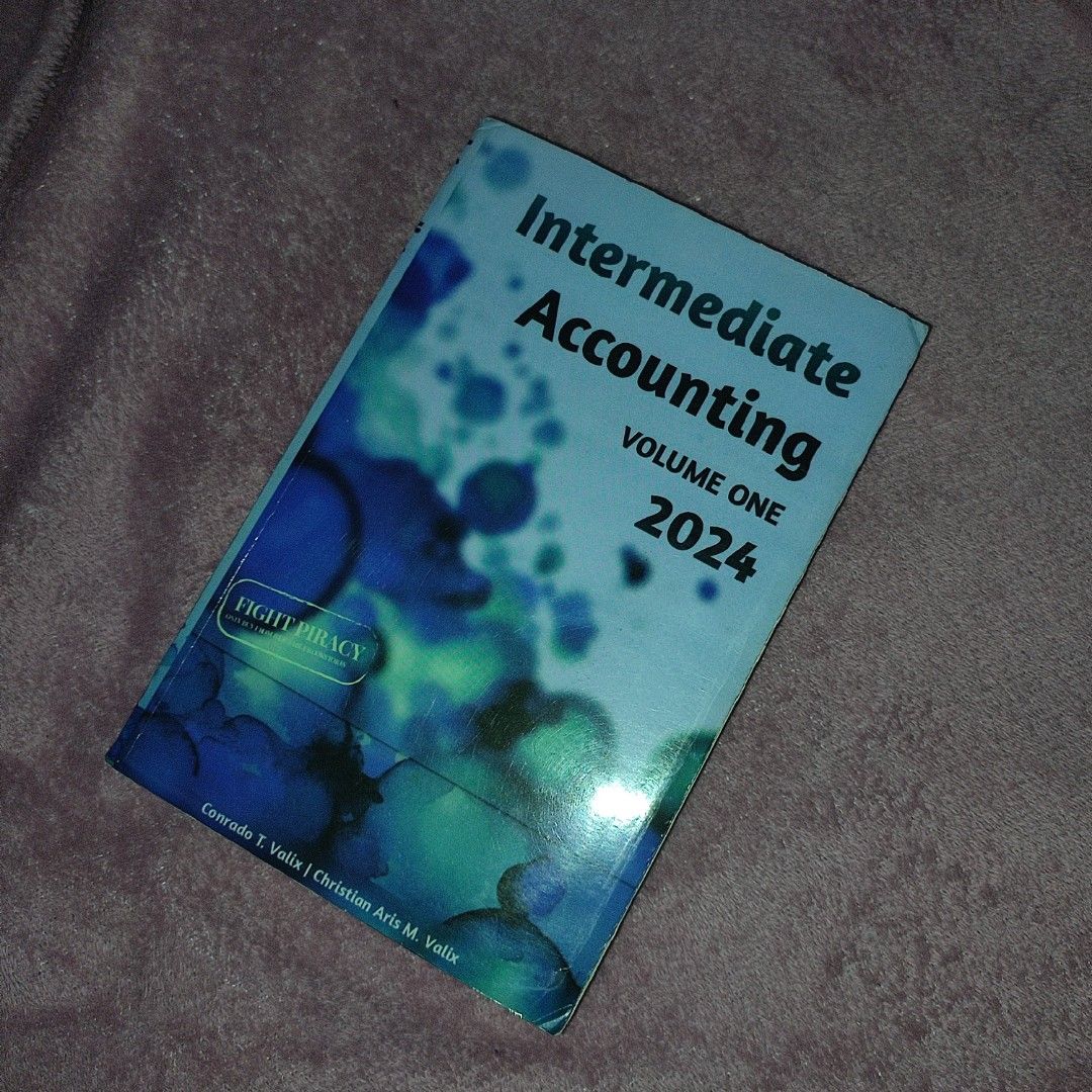 Intermediate Accounting Volume One 2024 Textbook by Valix (Category: Textbooks) located in Manila. Submitted by rsewqwt (Listing ID 1458798474, Image 1). Description: 🌷 Intermediate Accounting Volume One (2024 Edition) by Conrado T. Valix & Christian Aris M. Valix ✧ Complete pages and solid binding.