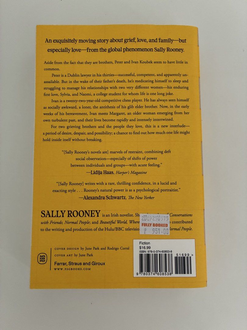 Intermezzo by Sally Rooney (Category: Storybooks) located in Manila. Submitted by ellacortezzz (Listing ID 1458699909, Image 2). Description: .