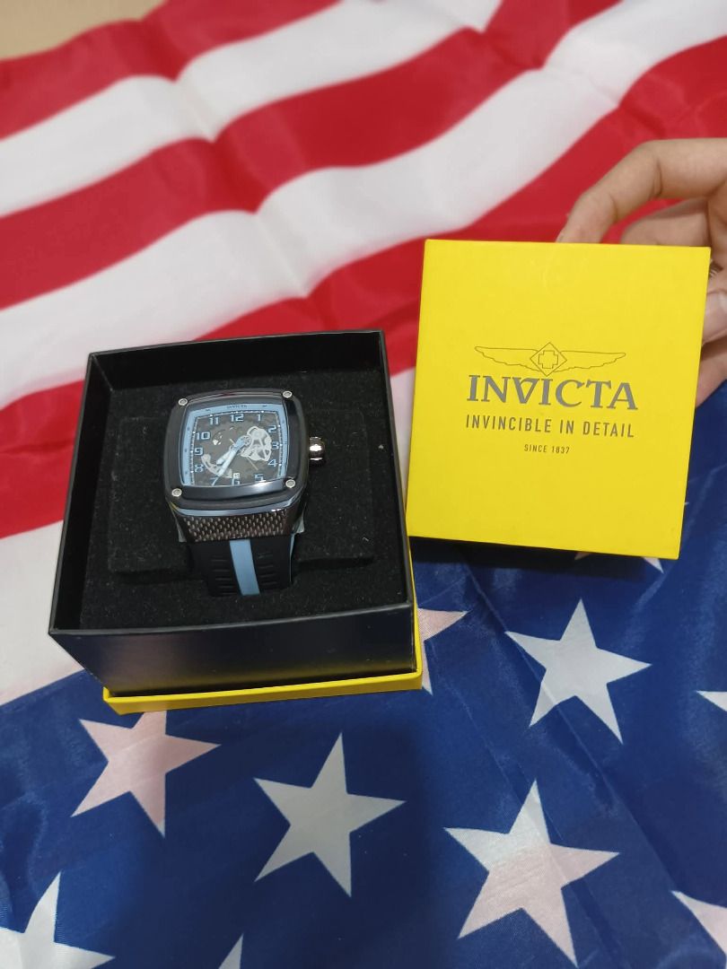Invicta Watch with Blue Accents - Includes Box (Category: Men's Watches) located in Caloocan City. Submitted by cha_essentials2026 (Listing ID 1458831001, Image 1). Description: - Invicta Watch - Features a cool skeleton dial - Striking blue accents - Includes original yellow Invicta box - Ideal for watch collectors - Feel free to ask questions!.
