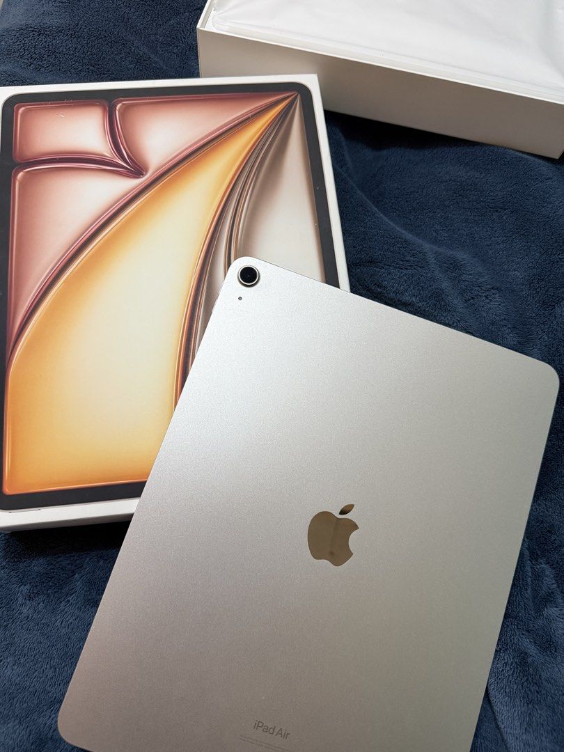 Ipad Air M2024 13” M2 WIFI 128GB STARLIGHT (Category: Laptops & Notebooks) located in Caloocan City. Submitted by victorioliz13 (Listing ID 1458852204, Image 1). Description: iPad Air M2 (2024) — 13-inch Lady Owned • 13.6-inch Liquid Retina Display • Apple M2 Chip • 128GB Storage • 12MP Front & Rear Camera • USB-C cord • free detachable case Well-maintained and in good condition ✨ 📩 dm.