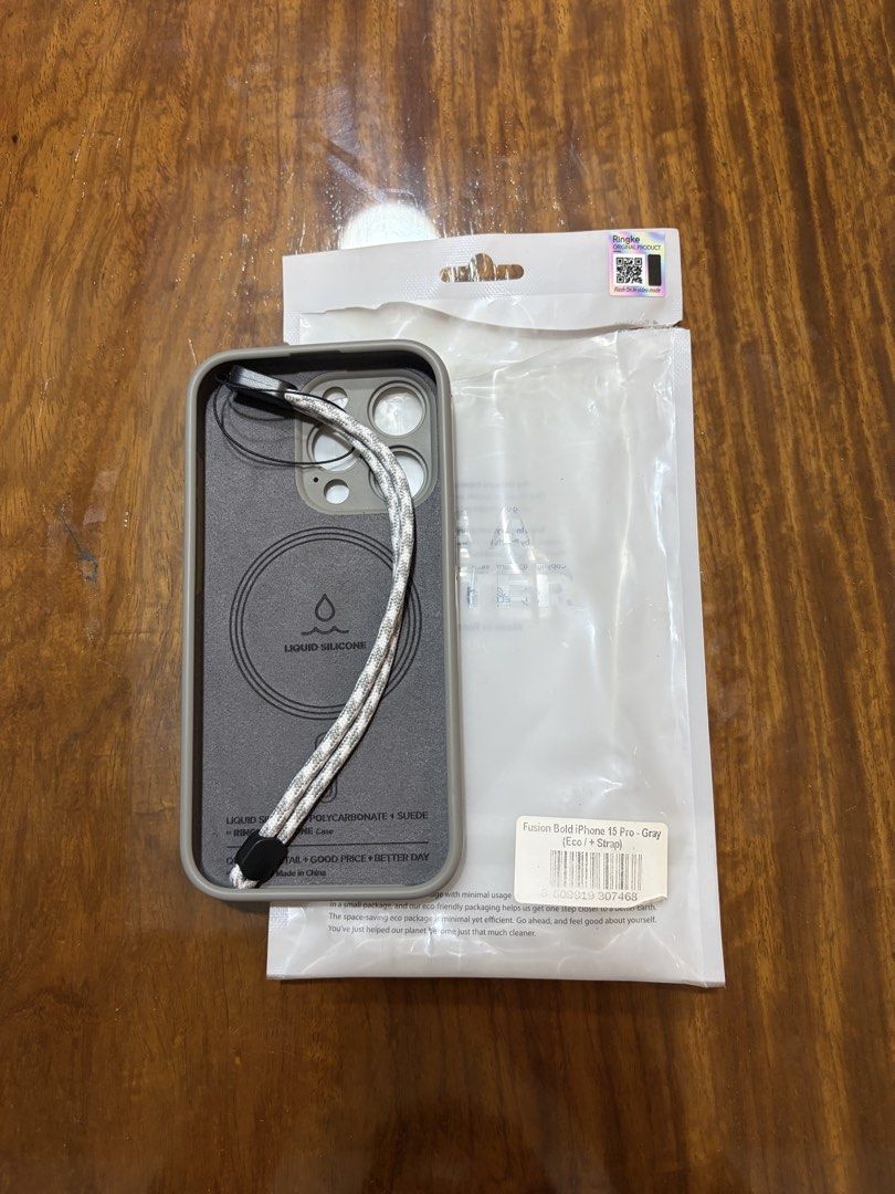 iPhone 15 Pro - Ringke Silicone Magnetic Case (Gray) (Category: Cases & Sleeves) located in Rizal. Submitted by icedcoffee07 (Listing ID 1458860388, Image 2). Description: brand new opened but never used shipping fee (buyer’s expense).