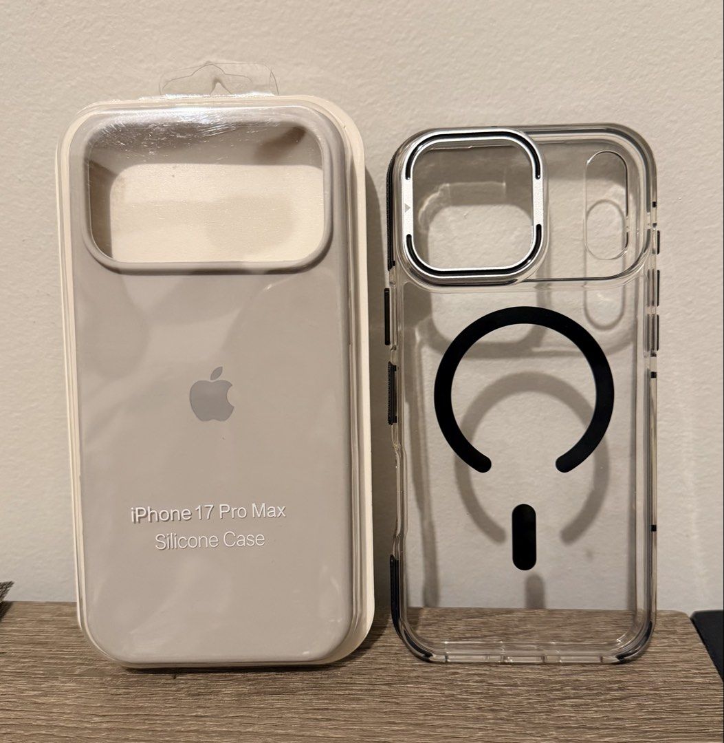 Iphone 17 pro max case (Category: iPhone 17 Series) located in Antipolo. Submitted by starstyleph (Listing ID 1458834237, Image 1). Description: Selling as bundle for P 1200 only Transparent is used for 1 week Gray is brand new.