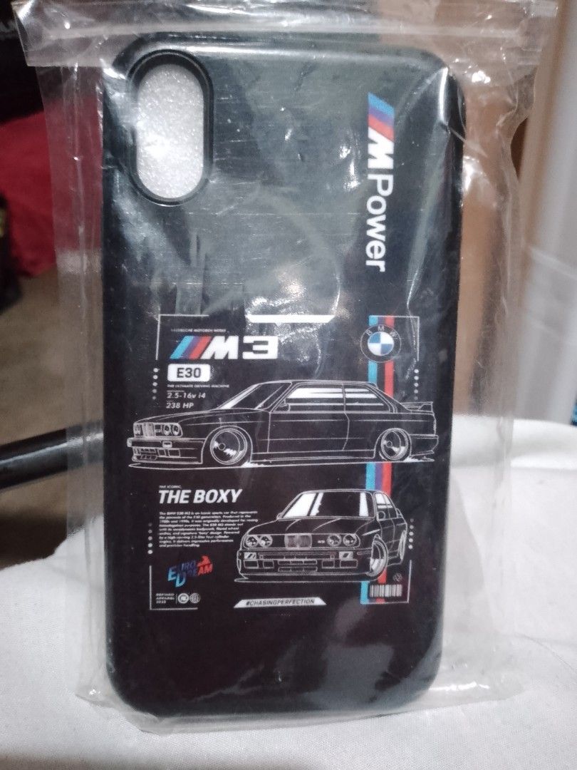 Iphone X Case (Category: Cases & Sleeves) located in Batangas. Submitted by sheenx.09 (Listing ID 1458822059, Image 1). Description: - Features the iconic BMW M3 E30 and M Power branding. 😍 - Showcases the legendary 'boxy' design of the E30. 🫶 - Offers protection for your phone. - Perfect for BMW and car enthusiasts. - Stylish automotive-themed accessory.💕.