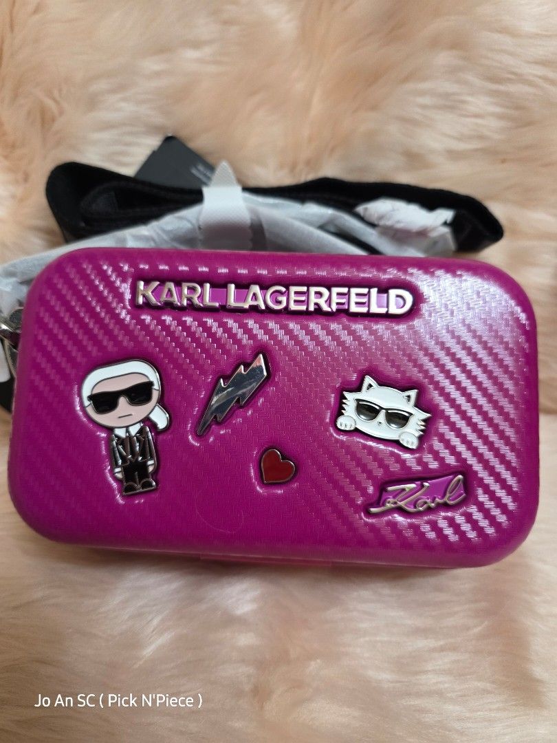 KARL LAGERFELD WHIMSY FUCHSIA CAMBAG (Category: Camera Bags & Carriers) located in Quezon City. Submitted by joansc (Listing ID 1458742725, Image 2). Description: SOURCED: CANADA 100% ORIGINAL ONLY W/TAG, POLYPLASTIC.