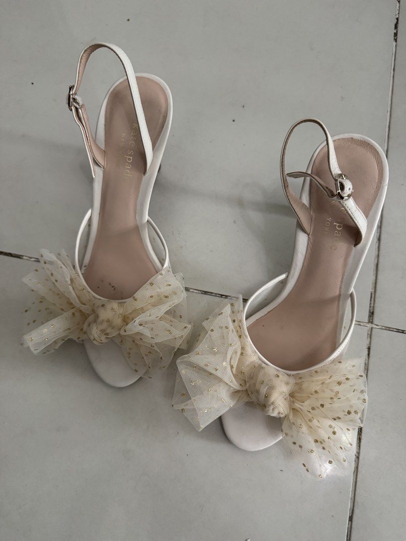 Kate Spade Bridal Shoes (Category: Heels) located in Taguig. Submitted by decluttering_mnlph (Listing ID 1414159403, Image 3). Description: Used once for event Shipped from US With box and tags .