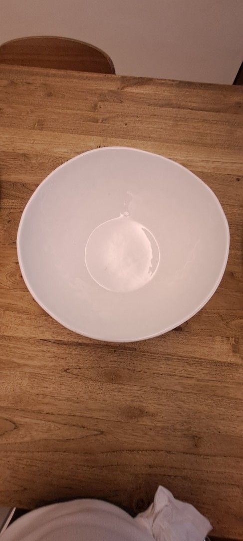 Large-sized tableware (Category: Dinnerware & Cutlery) located in Singapore. Submitted by homemayed (Listing ID 1458766119, Image 2). Description: A collection of large-sized ceramic tableware balancing modern elegance with rustic charm, each piece features unique textures and beautifully subtle color gradients that adds character to your table. White bowls $30 each, $50 for two: 34cm diameter, height 20cm Green oval plate $20 each, $35 for two: 