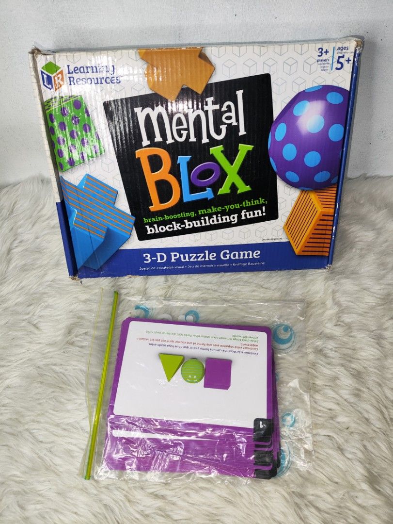 Learning Resources Mental Blox 3-D Puzzle Game (Category: Educational & Learning Toys) located in Cavite. Submitted by tinetaclesss (Listing ID 1458836103, Image 1). Description: complete .