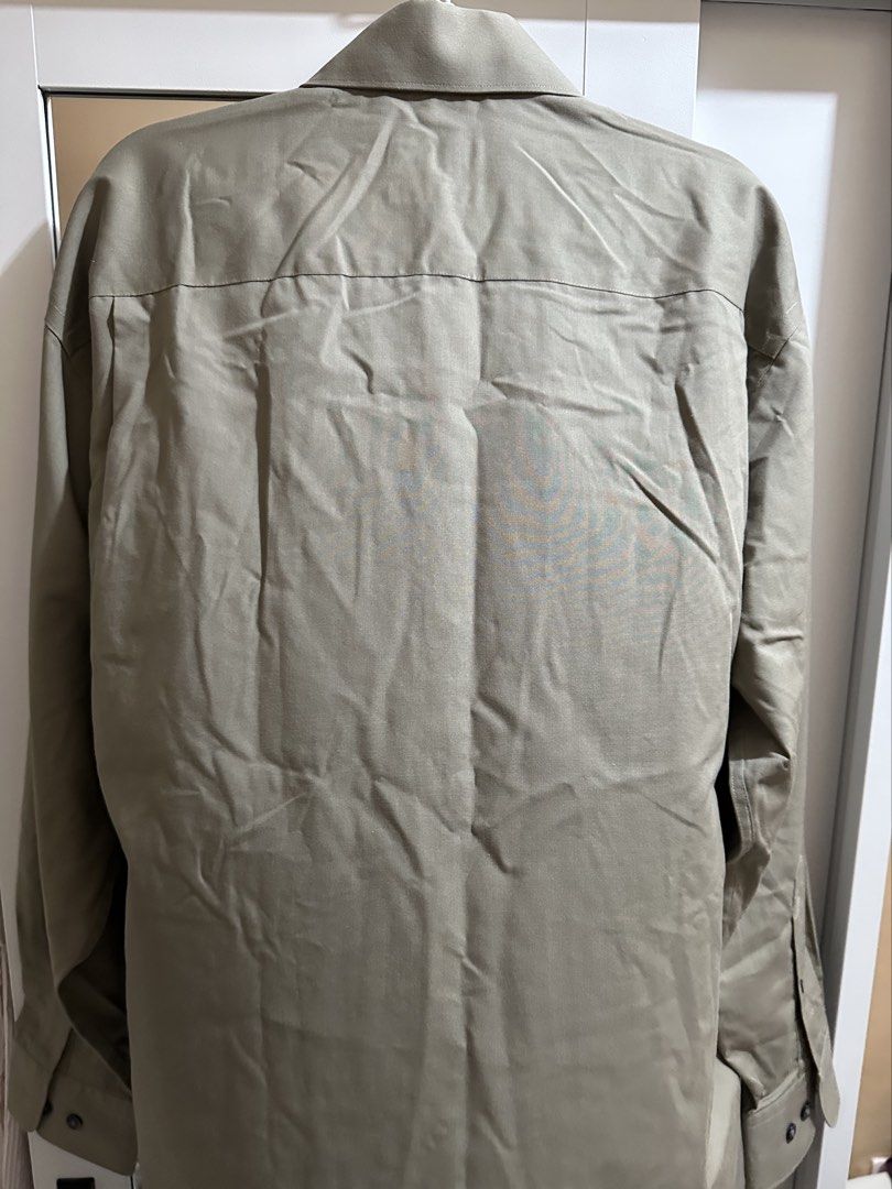 Light Green Polo Long Sleeve (Category: Tshirts & Polo Shirts ) located in Marikina City. Submitted by haradrim (Listing ID 1458817011, Image 3). Description: - slightly used, complete buttons, no stains/ no discoloration. - measurements: L: 30-32" W: 23.5".