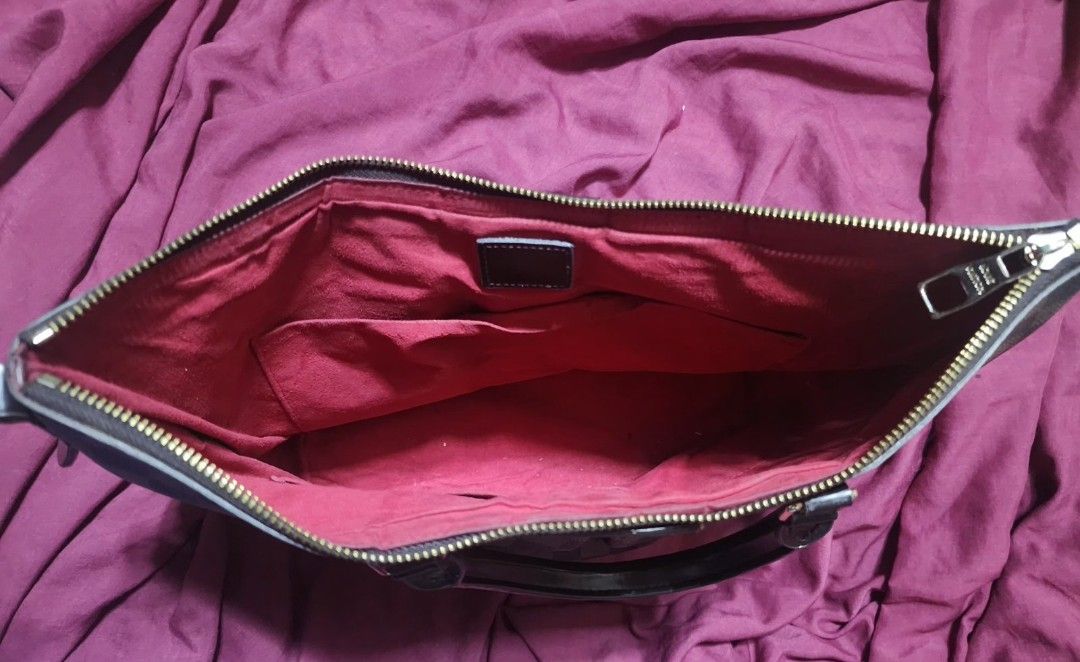 Louis Vuitton Damier Ebene Neverfull MM Bag (Category: Luxury Bags & Wallets) located in Quezon City. Submitted by dolcesoprano (Listing ID 1458706071, Image 2). Description: - Classic Louis Vuitton Neverfull MM - Damier Ebene canvas with red interior lining - Made in France, 2020 - Very spacious, ideal for everyday essentials - Smooth working zipper - Timeless and versatile design -Broken part on the sling that's why selling very low..