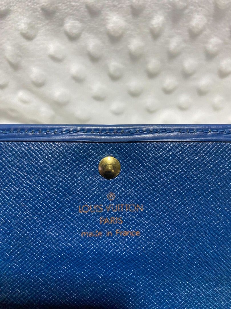Louis Vuitton Epi Leather Wallet Blue (Category: Luxury Bags & Wallets) located in Tanay. Submitted by micvalcorza (Listing ID 1458822647, Image 3). Description: - Authentic Louis Vuitton Wallet - Blue Epi Leather - Snap Closure - Multiple Card Slots & Compartments - Made in France - Serial Number: SP0928 - Perfect for organizing essentials - Signs Of Used posted sa Black Part Bakbak Still Wearable - 2250 Plus Ship.