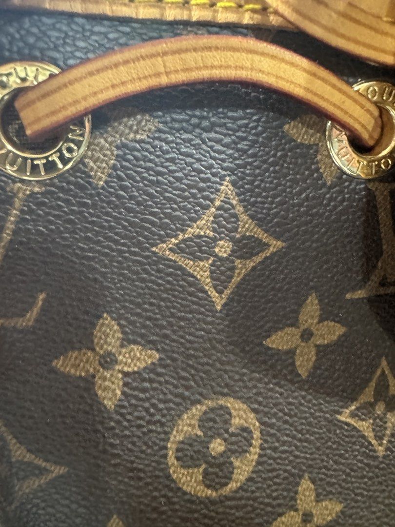 Louis Vuitton Monogram Canvas Backpack (Category: Luxury Bags & Wallets) located in Manila. Submitted by wildbear.e10374 (Listing ID 1458810288, Image 2). Description: - Authentic Louis Vuitton backpack - Classic Monogram canvas - Drawstring closure - Multiple zippered pockets - Leather trim and straps - Gold-tone hardware with LV engravings - Ideal for everyday use or travel.