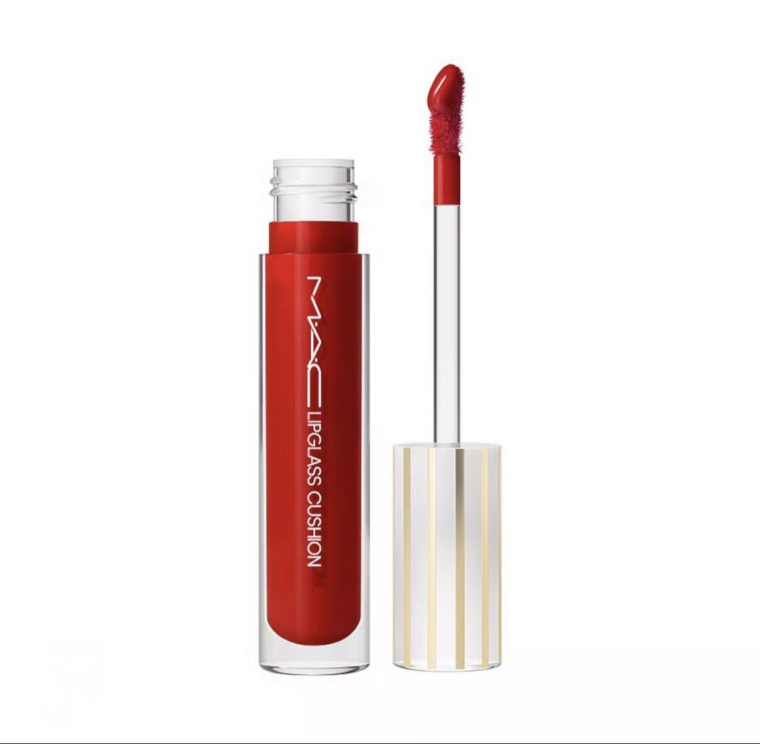 MAC Lipglass Cushion Red Lip Gloss (Category: Makeup) located in Quezon City. Submitted by ppauline4856273 (Listing ID 1458842096, Image 1). Description: - Vibrant red MAC Lipglass Cushion - Unique cushion applicator for soft, diffused application - Sleek packaging with gold striped cap - Adds a pop of color to any look - Easy to carry for touch-ups Last price, used twice. Gift lang. Recent lang nabili.
