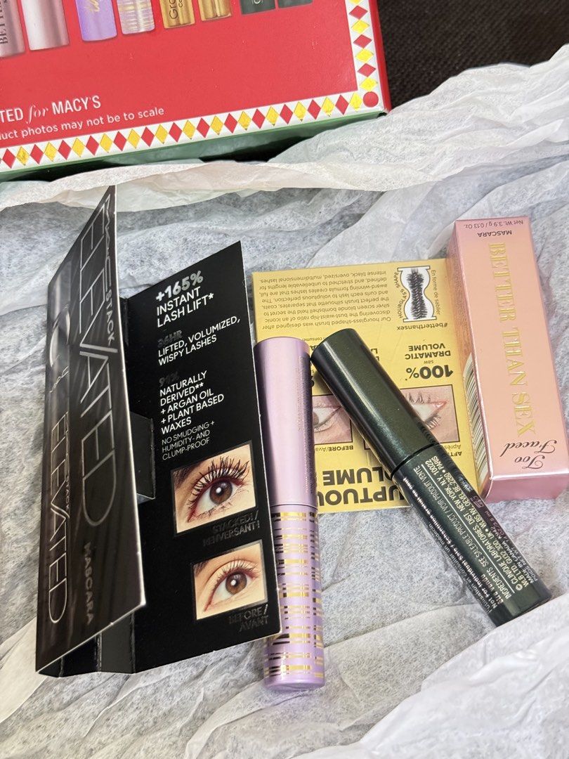 Macy's Mascara Favorites Set - Multiple Brands (Category: Makeup) located in Manila. Submitted by manghobu (Listing ID 1458717399, Image 3). Description: - Macy's Mascara Favorites set - Includes mini mascaras from popular brands like Giorgio Armani, Too Faced, and Clinique - Ideal for trying out different mascaras - Perfect for travel or discovering your new favorite - All items are from the set shown in the picture.