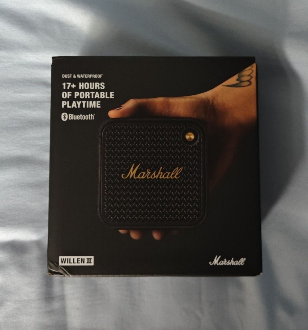 Marshall Willen II (Category: Soundbars, Speakers & Amplifiers) located in San Juan City. Submitted by perrrcy (Listing ID 1458737572, Image 1). Description: Marshall Willen II Portable Bluetooth Speaker Brand new. Was gifted to me but already have bluetooth speakers..