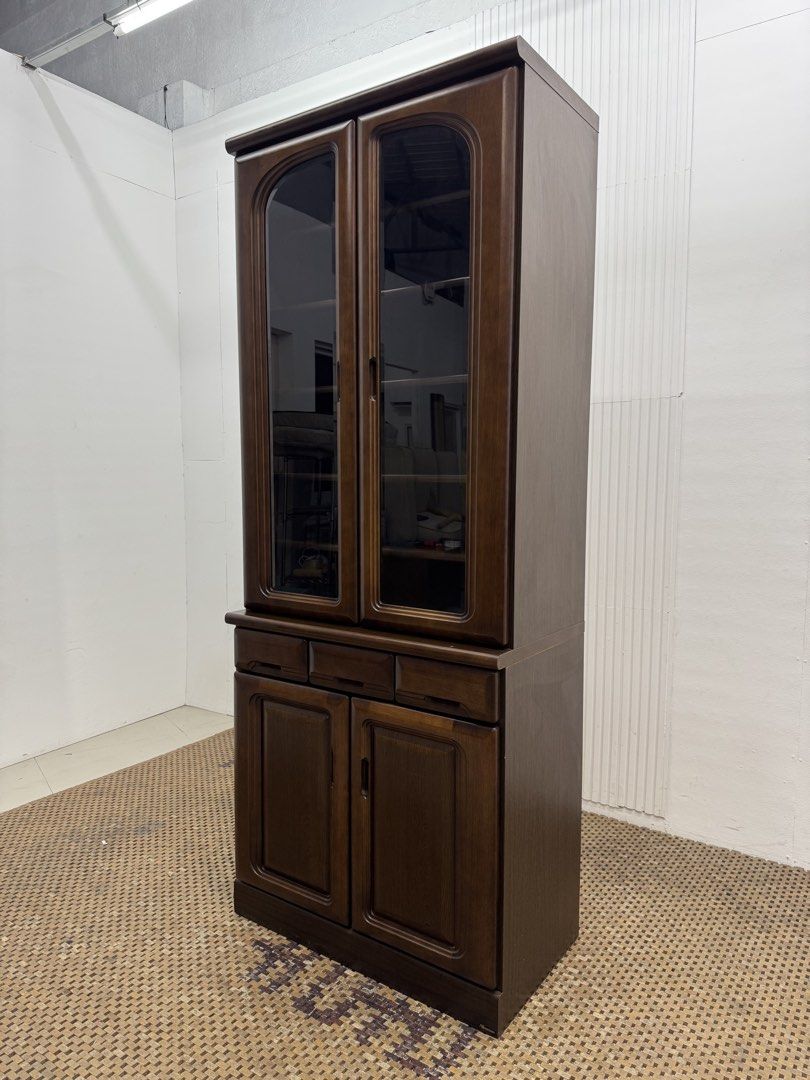 Matsuda Display Cabinet (Category: Shelves, Cabinets & Racks) located in Quezon City. Submitted by matetdevis13 (Listing ID 1458762632, Image 3). Description: MATSUDA Classic Wooden Display Cabinet with Glass Door and Drawers Price: 8,500 L31 x W18 x H78 In good condition Code JMD30-M122.