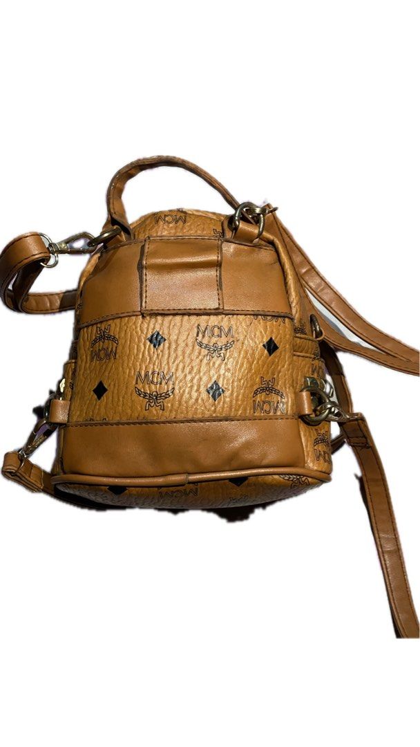 Mcm Mini Backpack (Category: Backpacks) located in Iloilo. Submitted by sweaythrift (Listing ID 1458834456, Image 2). Description: Mcm Mini Backpack Have some rust in the belt steel Leather is excellent condition Can do Vouch Via Blue App .