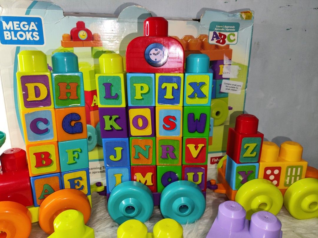 Mega Bloks Learn & Play ABC Train Building Blocks (Category: Educational & Learning Toys) located in Cavite. Submitted by tinetaclesss (Listing ID 1458795755, Image 2). Description: complete alphabet .