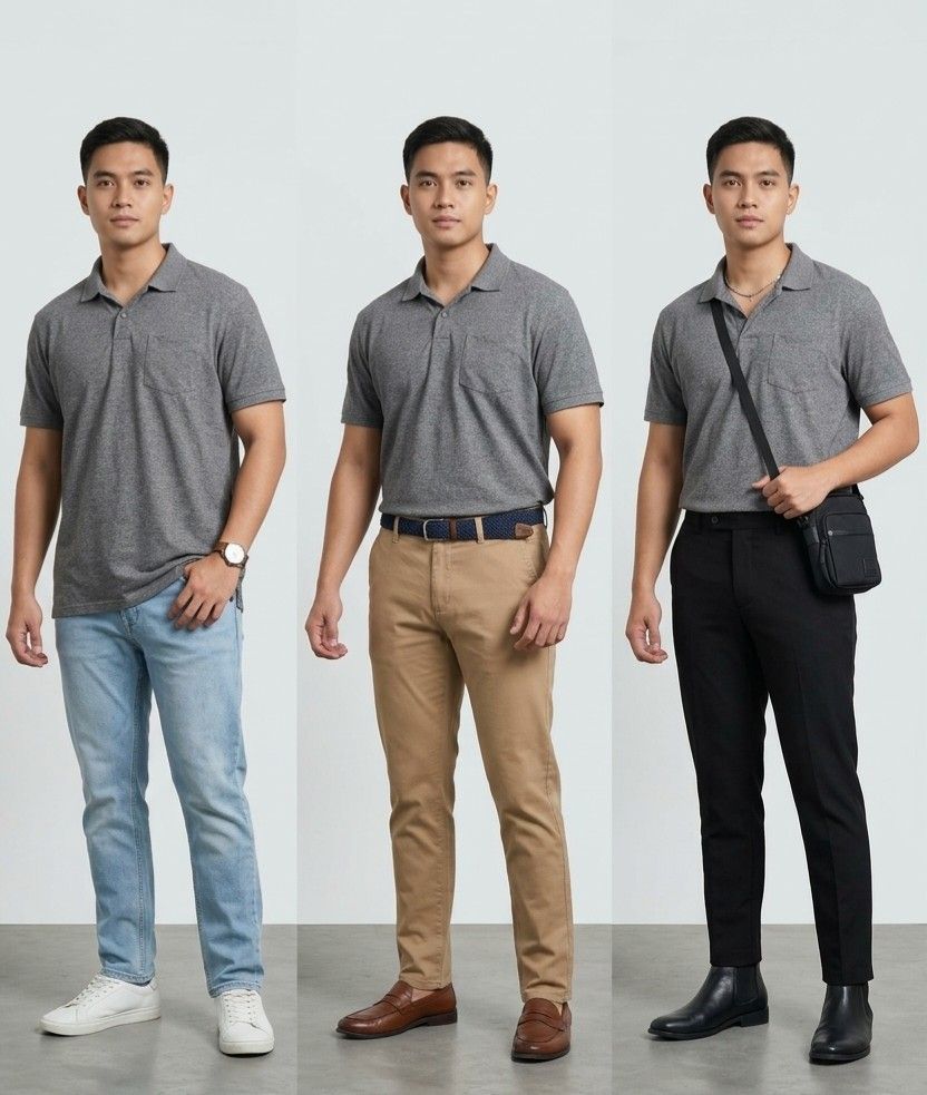 MEN'S IMPORTED POLO SHIRT MADE IN CANADA (Category: Tshirts & Polo Shirts ) located in Las Pinas. Submitted by outerwearsmanila (Listing ID 1458728286, Image 2). Description: Details Preloved Like New Condition Ready to wear Made in canada Ash black Color Cotton Men's in plus size Polo shirt 👎No low ballers 👎No return no Exchange full details posted. 📌What you see what you get. 399+SF About this item PREMIUM COMFORT FABRIC: Crafted from soft, 