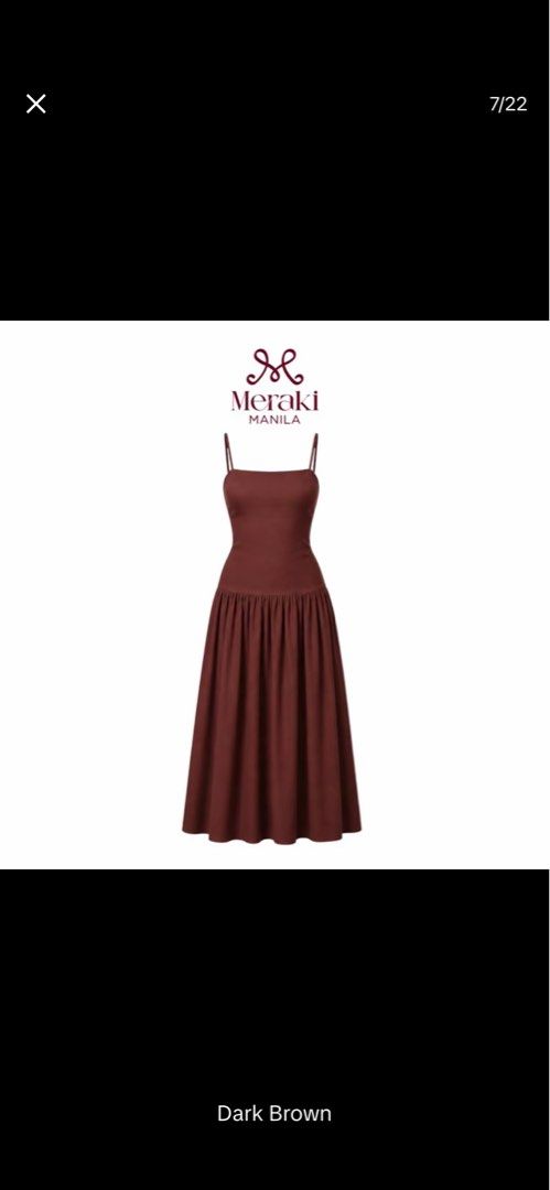 meraki drop waist dress (Category: Dresses) located in Cabanatuan. Submitted by ldej20 (Listing ID 1458699538, Image 1). Description: used for 3 hrs choco brown size: large on tag perfect for evening and casual .