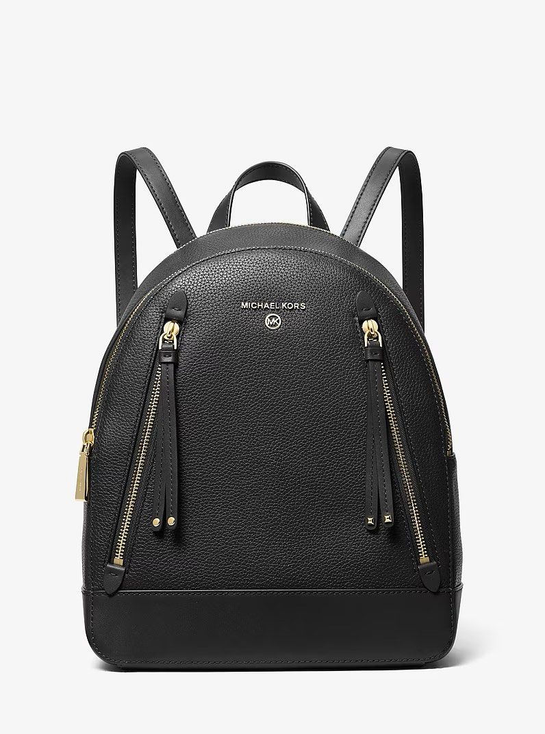 Michael Kors Black Leather Backpack (Category: Backpacks) located in Manila. Submitted by eunicemarzan (Listing ID 1458803297, Image 1). Description: ORIGINAL MK PEBBLED LEATHER BACKPACK Used once Like new with tag, No dust bag Fits ipad ; Perfect for traveling Location: Manila FIRM PRICE! - Brand: Michael Kors - Material: Black pebbled leather - Hardware: Gold-tone with tassel zipper pulls - Features: Main compartment with interior pockets, fron