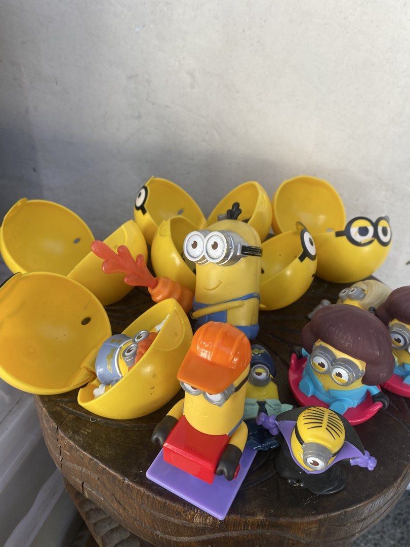 Minions Surprise Egg Toys Collection (Category: Designer & Blind Box Toys) located in Marikina City. Submitted by jtv17 (Listing ID 1458692955, Image 1). Description: - Collection of Minions surprise egg toys - Features various Minions characters in different outfits - Some toys are still sealed inside their surprise egg capsules - Ideal for Minions fans and collectors - Fun and engaging toys for children.