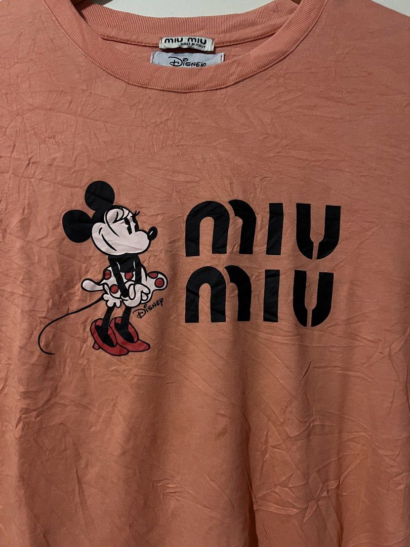 MIU MIU x DISNEY SHIRTS (Category: Others Tops) located in Manila. Submitted by dailystrategythrift (Listing ID 1458729972, Image 3). Description: MIU MIU x DISNEY SHIRTS CUT WASHTAG! WIDTH - 19 LENGTH - 26 EXCELLENT CONDITION.