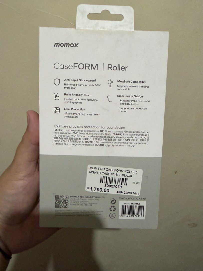 MOMAX ROLLER CASE - IPHONE 16 PLUS (Category: Cases & Sleeves) located in Quezon City. Submitted by jelokim17 (Listing ID 1458853175, Image 2). Description: RFS: Upgraded to a new phone, so I wont be able to use this case anymore. Used only twice and still in almost brand new condition..