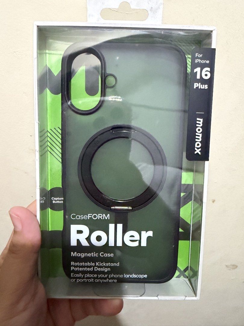 MOMAX ROLLER CASE - IPHONE 16 PLUS (Category: Cases & Sleeves) located in Quezon City. Submitted by jelokim17 (Listing ID 1458853175, Image 1). Description: RFS: Upgraded to a new phone, so I wont be able to use this case anymore. Used only twice and still in almost brand new condition..