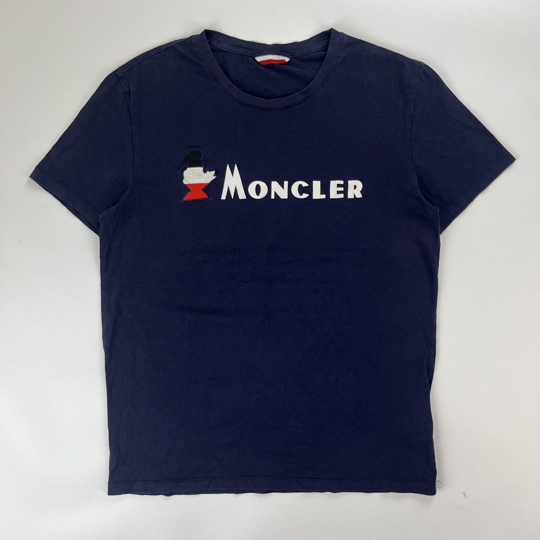 MONCLER TEE✨ (Category: Luxury Apparel) located in Iloilo. Submitted by anonymous_ph (Listing ID 1458850552, Image 1). Description: MONCLER TEE✨ SIZE-LARGE -WIDTH 19 -LENGTH 26 -CR 9/10 (NEED WASH ONLY NO FLAW) EXCELLENT DM IF INTERESTED 📩.