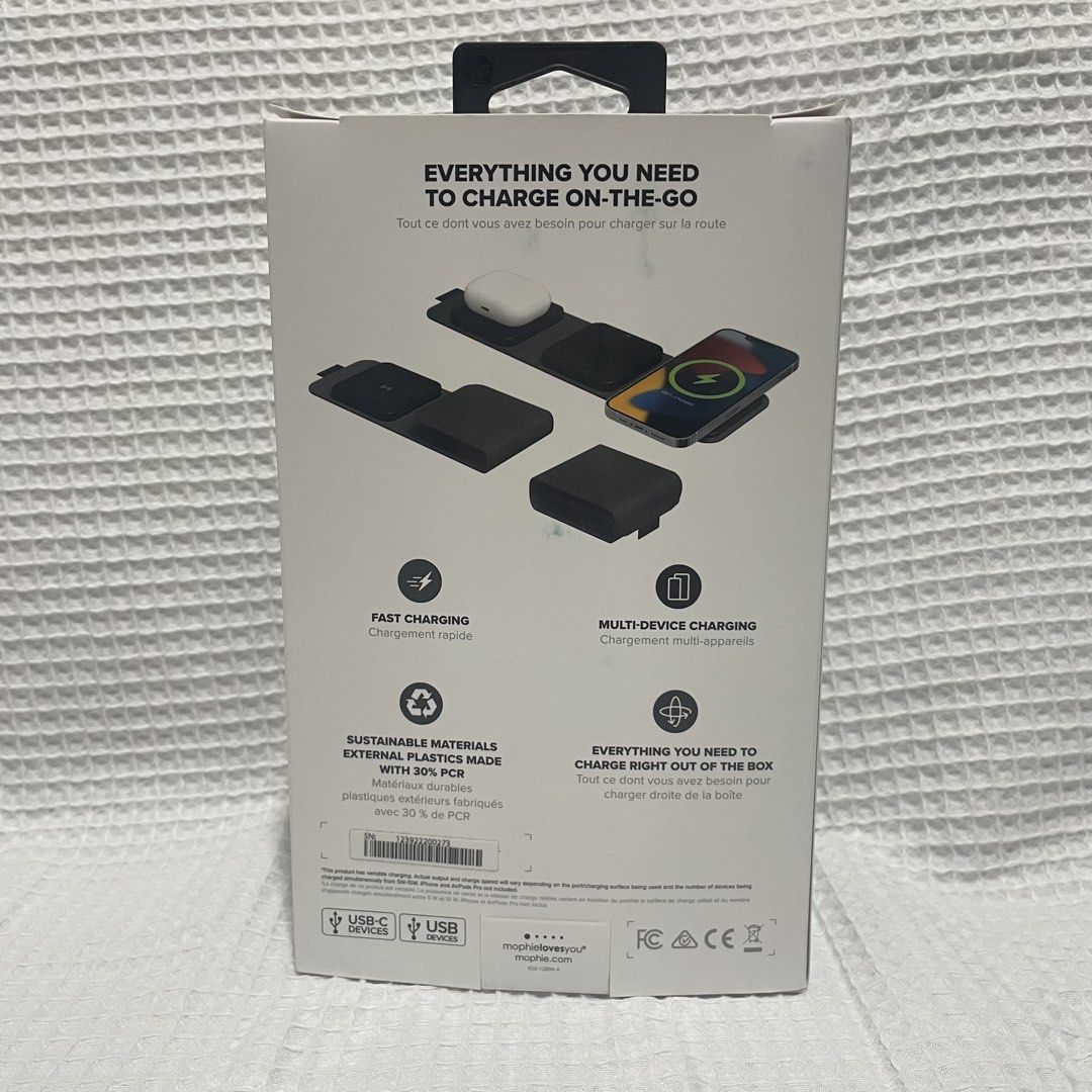 Mophie Snap+ Multi-Device Travel Charger (Category: Chargers & Cables) located in Manila. Submitted by jdvvry (Listing ID 1458869769, Image 2). Description: ₱3,999 (negotiable) ⟡ Mophie Snap+ Multi-Device Travel Charger › Unsealed. Never Used. Excellent premium 3-in-1 wireless charging hub for your Apple/Android ecosystem—perfect for travel or clean desk setups. message to order! Legit Check: Joie Dvvry (F B) @jdvvry #magsafecharger #appleaccesso