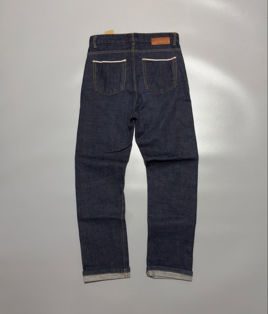 MOSS RAW DENIM SELVEDGE JEAN (Category: Jeans) located in Alburquerque. Submitted by getniceph2022 (Listing ID 1458744150, Image 2). Description: MOSS RAW DENIM SELVEDGE JEAN - Size 31 Length: 42 Hem: 7.5 Good as new.