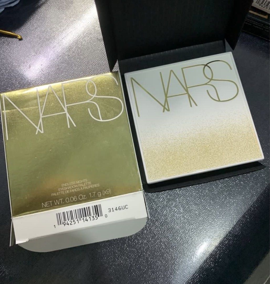 NARS Endless Nights Eyeshadow Palette (Category: Makeup) located in Mandaluyong City. Submitted by lgariba (Listing ID 1458743847, Image 2). Description: - NARS Endless Nights Eyeshadow Palette - Features 9 shades: a mix of shimmers and mattes - Color range includes neutrals, pinks, and a deep berry - Perfect for creating diverse makeup looks - Comes with original packaging.