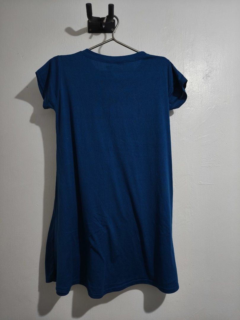 Navy Blue T Shirt Dress (Category: Dresses) located in Manila. Submitted by bmsthrift (Listing ID 1458758113, Image 3). Description: - Simple teal t-shirt dress - Comfortable and casual style - Tag says L, fits like a Medium to Large - Ideal for everyday wear - Easy to style for various looks.
