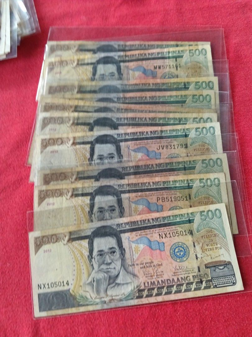 NDS 500 PESOS PHILIPPINE OLD BILL (Category: Currency) located in Batangas. Submitted by swiftstone.96924b (Listing ID 1458786981, Image 1). Description: 80 pesos each .
