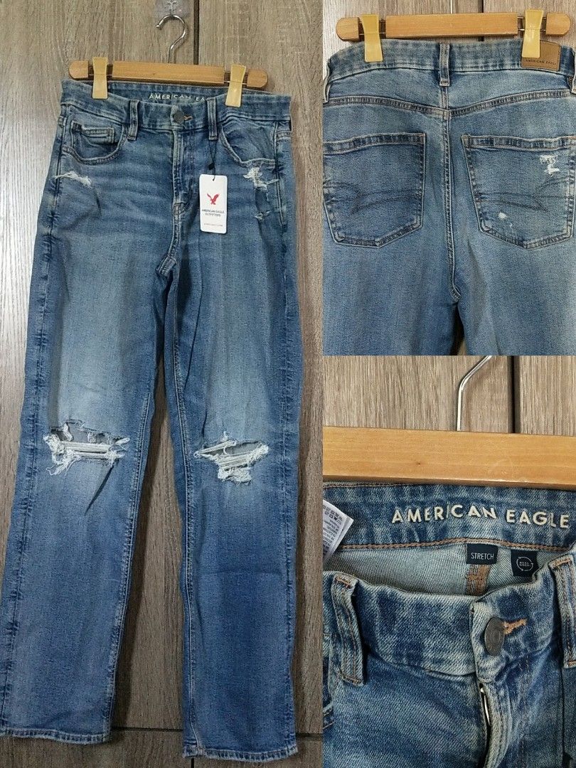 NWT American Eagle Distressed Straight Jeans (Category: Jeans) located in San Fernando. Submitted by luckyflower.e9e5ed (Listing ID 1458778452, Image 1). Description: BRAND NEW WITH TAGS (NWT) — AUTHENTIC AMERICAN EAGLE ✨ Selling completely fresh, unworn American Eagle jeans with original tags attached. Get mall quality for a fraction of the retail price! 🔥 Standout Features: Comfort Stretch: Made with AE's famous soft stretch denim that moves w