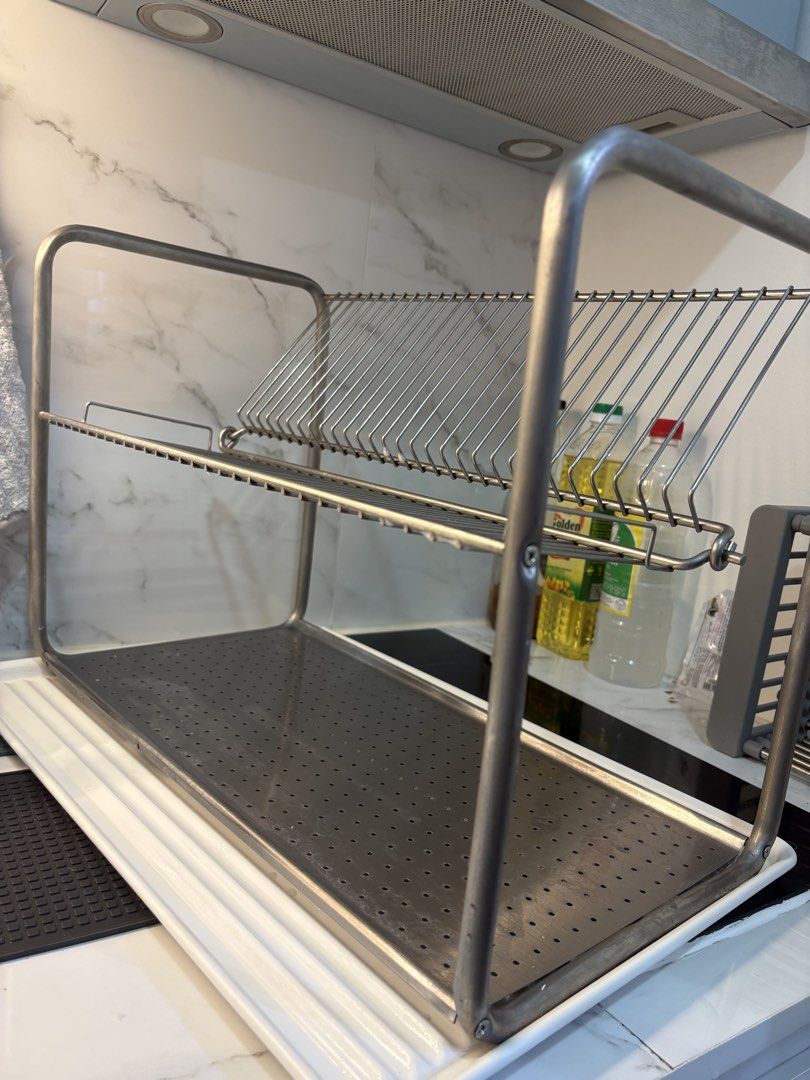 Ordning Dish Drainer (Stainless Steel) (Category: Dishwasher) located in Makati City. Submitted by r_lopez (Listing ID 1458766279, Image 2). Description: - Ikea product - Used for a few months - RFS: Replacing with a smaller size - Includes the tray - Stainless steel - See pics for more info - Price is still negotiable.