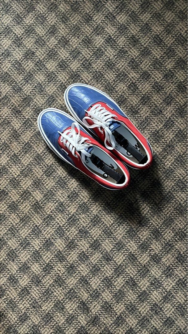 OTW by Vans Era 95 Vibram (Category: Sneakers) located in Paranaque City. Submitted by miguel__karlo (Listing ID 1458736639, Image 1). Description: Croc skin patterned imprint on blue leather panels Full grain nubuck on the red Leather footbed Vibram vulcanized outsole with tank thread size: 10 US no box/extra laces Php. 4,000 hmu 📥.