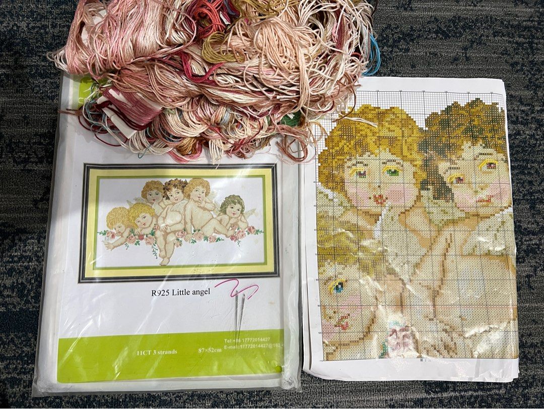 PATTERN WITH EXCESS THREADS 6 VICTORIAN ANGELS (Category: Handmade Craft) located in Manila. Submitted by cjtin27 (Listing ID 1458805212, Image 1). Description: PATTERN FREE NA PO YUNG MGA EXCESS THREADS NA DI NAGAMIT SA PAGTAHI KO NG 6 VICTORIAN ANGELS.