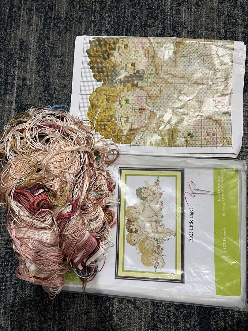 PATTERN WITH EXCESS THREADS 6 VICTORIAN ANGELS (Category: Handmade Craft) located in Manila. Submitted by cjtin27 (Listing ID 1458805212, Image 2). Description: PATTERN FREE NA PO YUNG MGA EXCESS THREADS NA DI NAGAMIT SA PAGTAHI KO NG 6 VICTORIAN ANGELS.