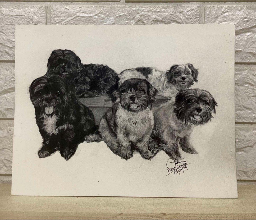 Pet charcoal portrait/drawing “personalized commission” (Category: Art & Prints) located in Manila. Submitted by ejaygt8 (Listing ID 1458844838, Image 2). Description: - Original pencil sketches of pets - Highly detailed and realistic artwork - Signed by the artist with dates - Perfect for animal lovers and art collectors - Unique addition to home decor.