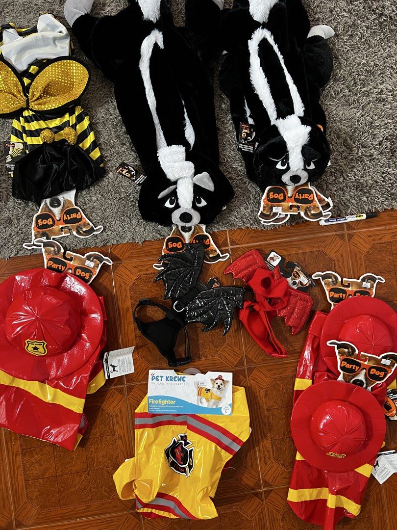 Pet costumes (Category: Homes & Other Pet Accessories) located in Dasmarinas. Submitted by maycruz1991 (Listing ID 1458883114, Image 1). Description: PARTY DOGS COSTUMES ASSORTED SIZES LOCATION: Vermosa Dasma Cavite Mop : Gcash / BPI THANK YOU.