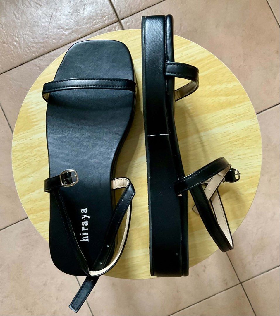 Platform Sandals color Black (Category: Flats & Sandals) located in Manila. Submitted by prelovedbydani_913 (Listing ID 1458700481, Image 2). Description: PAUBOS SALE Liliw made sandals Hiraya Sandals on IG Materials and available sizes are posted .