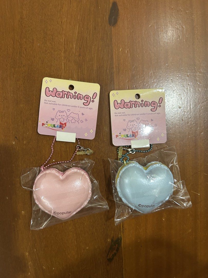 Poli Heart Macaron Squishy Charms (Pink & Blue) (Category: Charms) located in Paranaque City. Submitted by daftspect (Listing ID 1458843582, Image 2). Description: NOTE: these squishies are fairly old, please manage expectations! RFS: don’t collect anymore lalamove or meetup | qr payment can send detailed pictures.