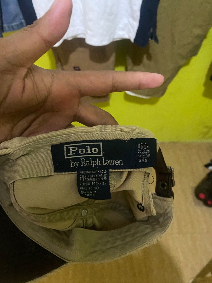Polo Ralph Lauren Leatherstrap cap (Category: Caps & Hats) located in Aparri. Submitted by lloyd.thrft (Listing ID 1458758704, Image 3). Description: need wash CR 8.5 minimal fade for safety minimal scratch on strap.