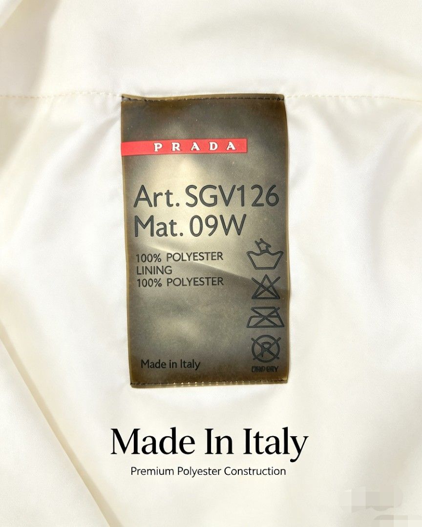 PRADA NYLON JACKET (Category: Coats, Jackets and Outerwear) located in Sibalom. Submitted by jm.thrift07 (Listing ID 1458817982, Image 2). Description: EXCELLENT CONDITION 💯 DIMES:21×28.