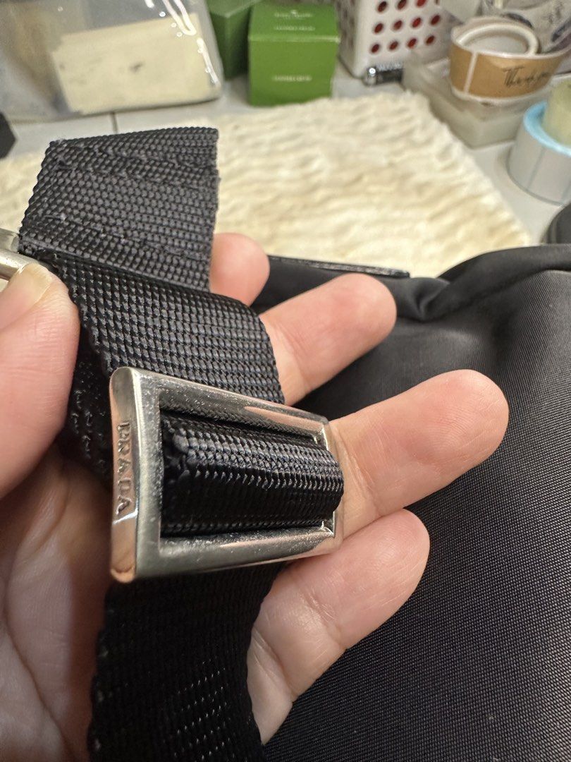 Prada nylon bag (Category: Luxury Bags & Wallets) located in Antipolo. Submitted by prelovedcloseta (Listing ID 1458836314, Image 3). Description: Auth prada nylon bag Black no uneven color Like new condtion With white tag.
